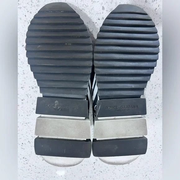 Dolce & Gabbana Black and White Sorrento Slip-On Shoes Sz 38 GUC - Picture 10 of 15